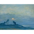 thumbnail image 3 of Birger Sandzén 24x19 Black Modern Framed Museum Art Print Titled - Sunset Over the Trees (1910), 3 of 5