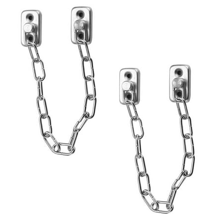 LOLIPPYY 2Pcs Adjustable Window Lock Stainless Steel Door Chain Locks for Homes Use