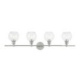 thumbnail image 1 of Living District Collier 4 Light Chrome Clear Glass Wall Sconce Industrial, 1 of 1