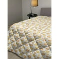 thumbnail image 2 of Orange and Yellow Down Alternative Comforter, Big Petal Sunflower Repetition on Grid, Microfiber Quilt for All Season, 5 Sizes, Marigold and Multicolor, by Ambesonne, 2 of 3