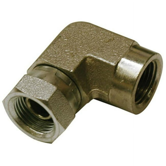 Apache 39005354 .37 in. Female Pipe x .37 in. Female Pipe- 90 Degrees Swivel- Hydraulic Adapter