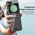 thumbnail image 3 of for Samsung Galaxy Z Flip 5 Case with Hinge Protection, One Piece Design Z Flip 5 Clear Case Slim Hard PC Bumper Phone Case for Z Flip 5 - Black, 3 of 6