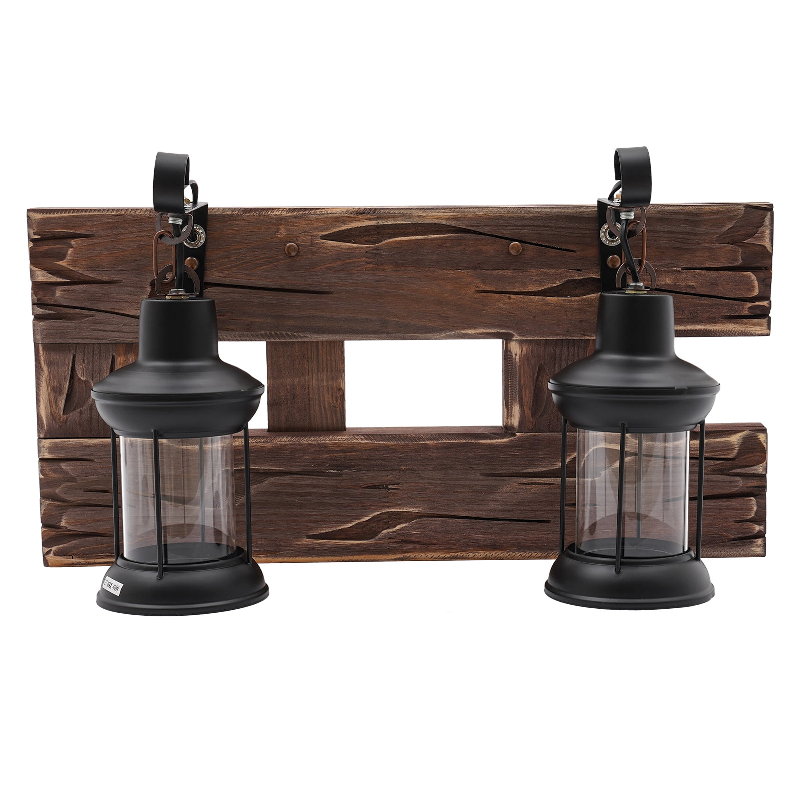 Retro Wall Lamp Decorative Wall Light Lantern Glass Wall Light Fixture Loft Outdoor Wall Sconce Lamp with Glass Lampshade for Cabin Bedroom Hallway Kitchen Restaurant