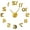 Gold,37inch, variant on Backwards DIY Large Wall Clock Modern Design Reverse Numbers Frameless Wall Watch Luxury Mirror Effect Big Needle Reverse Clock(Black,27inch)