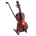 thumbnail image 4 of Musical Model,5.5in Wooden Miniature Cello Replica with Case Instrument Model Musical Gifts Ornaments, 4 of 8