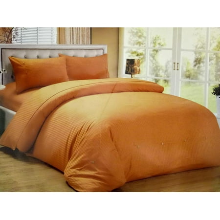 Duvet Cover & Insert 2-pc Set 1800 Series Egyptian Cotton Blend Soft Comforter - Queen Orange