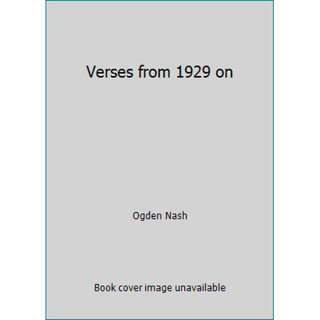 Verses from 1929 on, Used [Hardcover]
