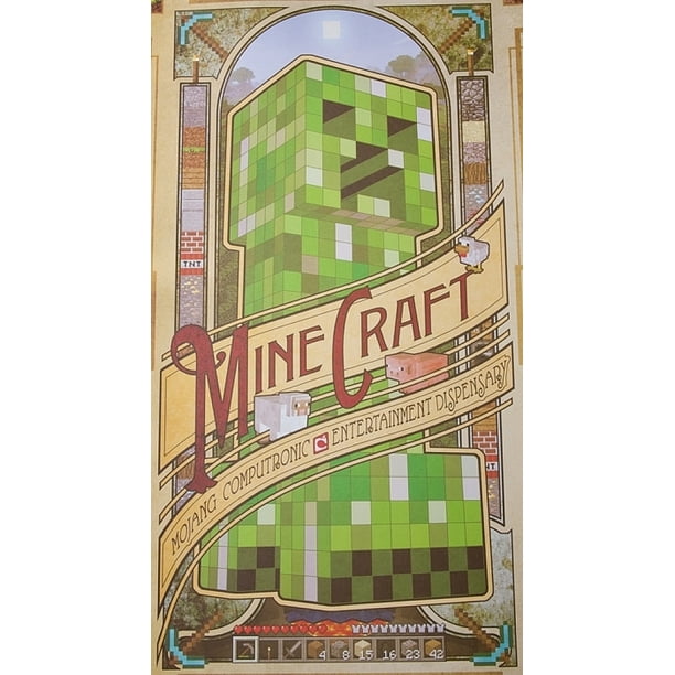 J Nx Minecraft Computronic Poster 24 X 15 Walmart Com Walmart Com
