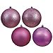 thumbnail image 3 of Vickerman 10" Mauve 4-Finish Ball Christmas Ornament 4 per Bag, 3 of 3