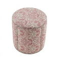 thumbnail image 2 of Rustic Manor SON236-03PR-UE Thayer Printed Linen Ottoman with Nailhead Trim - Paisley Red, 2 of 7