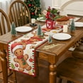 thumbnail image 4 of Christmas Table Runner, Gingerbread Christmas Decorations Sweet Christmas Runner for Table Seasonal Winter Holiday Decor for Indoor Outdoor Party Dining Table (), 4 of 6