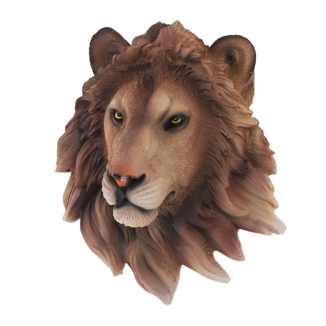 3D Animal Tête Statue Résine Décoration Murale pour Salon Chambre Bar, Réaliste Faune Sculpture Design Unique
