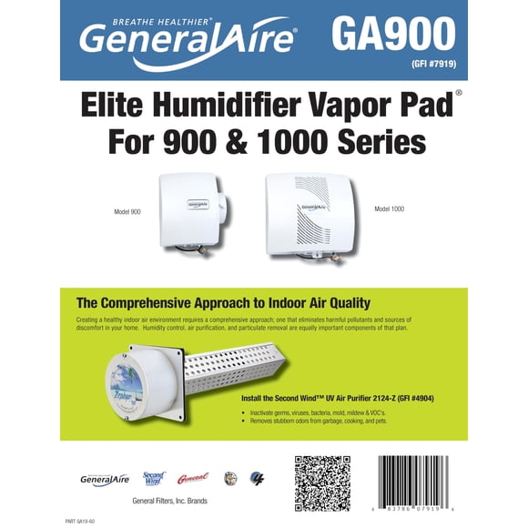GeneralAire GA900 Humidifier Water Filter For GeneralAire 900 & 1000 Humidifiers - GFI #7919