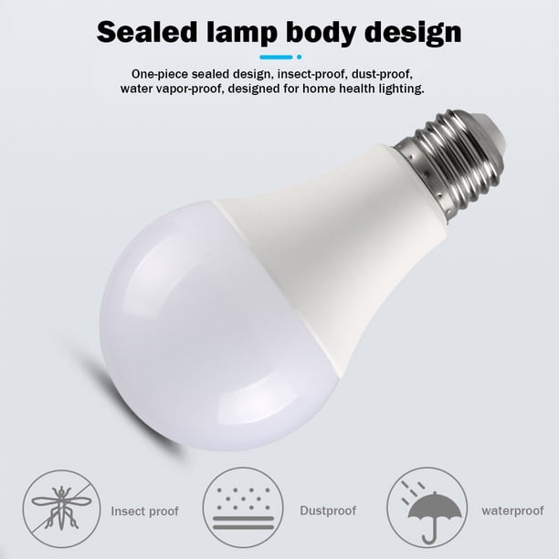 Bombilla LED E27 3000K/6500K Lámpara de bola AC110V-265V Antideslumbrante para el dormitorio del hogar