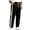 Black, variant on MXALUOB Men's Track Pants Side Striped Athletic Open Bottom Trousers Drawstring Elastic Waist Straight Leg Fashion Pant for Training Gym
