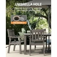 thumbnail image 5 of WINSOON 12-Piece HIPS All Weather Outdoor Patio Dining Sets with Umbrella Hole& Aluminum Frame,2-Table 10-Chairs(Gray), 5 of 7