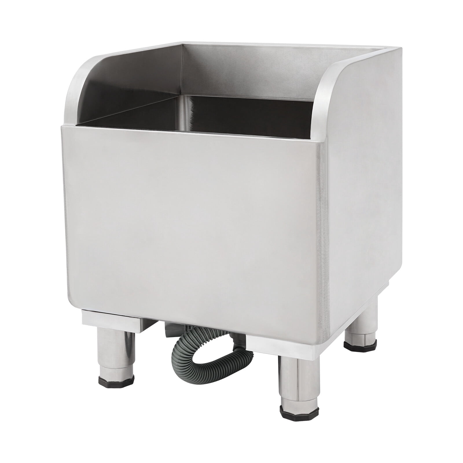 Stainless Steel Mop Sink, 45x41x50cm Utility Sink Laundry Tub with 10cm Legs, Freestanding Large Drain Basin for Cleaning