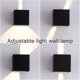 thumbnail image 3 of 12w llevó la luz de la pared al aire libre/interior negro, impermeable Ip65 ajustable hacia arriba y hacia abajo, 3 of 5