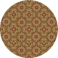 thumbnail image 1 of Ahgly Company Machine Washable Indoor Round Transitional Saffron Red Area Rugs, 6' Round, 1 of 7