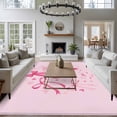 thumbnail image 3 of Valentine's Day Area Rugs 6'x9', Washable Small Throw Rugs for Kitchen Dining room, Pink Bows Romantic Love Heart Indoor Outdoor Rug Non-Slip Low Pile Carpet Runner Reversible Floor Mats, 3 of 8