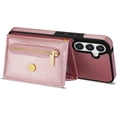 thumbnail image 3 of Compatible with Samsung Galaxy A54 5G Wallet Case with Card Slot  Flip Leather Shockproof Zipper Protective Handbag with Crossbody Strap for Galaxy A54 5G Case Wallet(Pink-6.4 inch), 3 of 8
