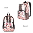 thumbnail image 2 of SEANATIVE Kids Clear Backpack PVC Transparent Backpacks See Through School Bookbag Lightweight Travel Clear Bag School Supplies for Boys Girls, Axolotl Strawberry Flower Pink, 2 of 7