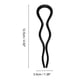 thumbnail image 4 of Accesorios para el cabello en forma de U, 1 Pc Pinza para el cabello, 4.92"x1.38" Negro Brillante, 4 of 5