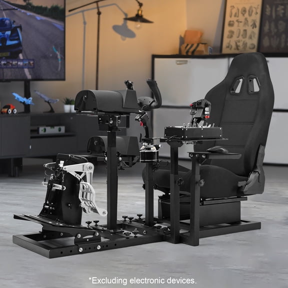 Marada Flight Racing Simulator Cockpit With Game Seat Fit for T-GT II G923 G29 X52 Excluding Electronics