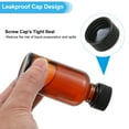 thumbnail image 4 of Uxcell 0.5oz(15ml) Glass Sample Bottle Dispensing Bottle with Black Poly Cone Cap, 48Pcs, Amber, 4 of 5