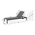 thumbnail image 3 of Outdoor Chaise Lounge Set of 2 with 5 Adjustable Position & Mesh Seat, Aluminum Patio Lounge Chair with Wheels for Outdoor Backyard Poolside, Black+Gray, 3 of 9