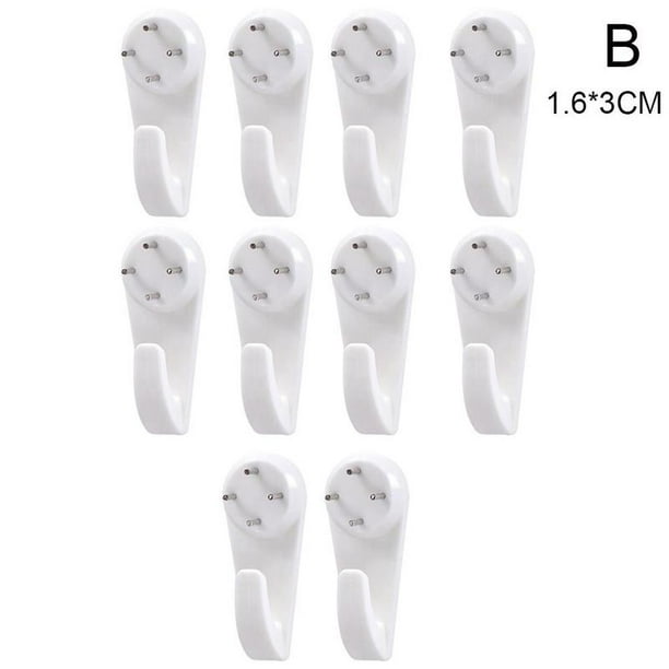 White Painting Picture Plastic Invisible Nail Plastic Hanging Hanger ...