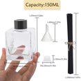 thumbnail image 3 of Agidea 4PCS Glass Diffuser Bottles, Refillable Diffuser Bottles Square Shape with 20pcs Reeds Sticks & Black Caps & Funnel, 3.66" High 150ml 5.29 fl oz. Diffuser Jars for Home Oil Fragrance Decoration, 3 of 6
