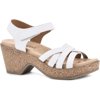 White Mountain Shoes Conquer Womens Platform Sandal 10 White/Burn/Smooth