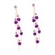 thumbnail image 2 of 3xPendientes Colgantes Pendientes Florales De Moda Pendientes Con Dijes Para Mujer Fiesta De Cumpleaños Púrpura, 2 of 8