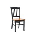 thumbnail image 3 of Bowery Hill 18" Rubberwood Dining Chair in Black/Oak (Set of 2), 3 of 12