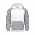 thumbnail image 4 of Mens Track Suits 2 Piece Set Color Block Pullover Hoodies with Kangaroo Pocket and Wide Leg Pants Casual Sweatsuits Set, 4 of 7