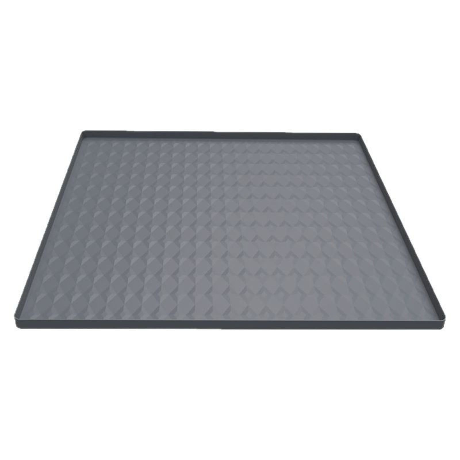 23.6"x23.6" Silicone Mini Fridge Mat - Non- Pan with Raised Edges to Prevent Leaks & Protect Floors from Water Damage - Easy Clean Under Refrigerator Tray