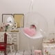 thumbnail image 5 of Silla columpio en mini Simulación de muebles silla columpio Cojín de amor con manta para decoración Bebé Sunnimix Sillas giratorias en miniatura, 5 of 8