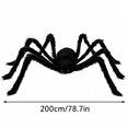 thumbnail image 3 of Halloween Giant Spider Halloween Outdoor Decoration, 78.7 in Giant Spider for Halloween Outdoor Garden, Yard, Haunted House, Halloween Party Decoration (Black), 3 of 8