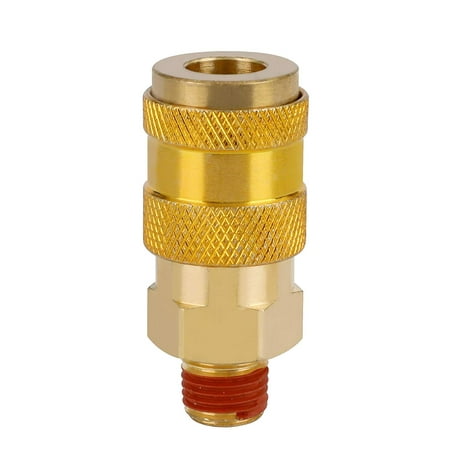 WYNNsky Air Compressor Accessories Fittings,Universal Type Air Couper with sealant,1/4''NPT Male (Best Thread Sealant For Brass)