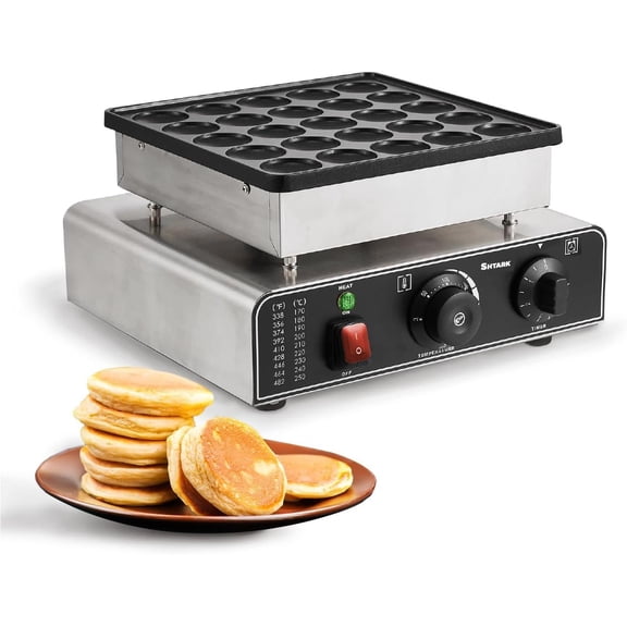 MAQUINA MINI HOTCAKES SHTMWAF ELECTRICA INDUSTRIAL 25 PZS gris 1