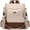 Beige, variant on Sunyuer Women Anti Theft Backpack Purse, Color Block Fashion Ladies Backpack, Lightweight Casual Travel Daypack, Convertible Crossbody Shoulder Handbag with Bow Decor for Shopping Work Trip