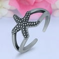 thumbnail image 2 of 9mm - Starfish Toe Band Ring 925 Sterling Silver Thin Adjustable Stylish Rings for Women, 2 of 5