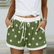 thumbnail image 2 of Pantalones Cortos Casuales de Verano para las Mujeres Bolsillo de Cordón de la Estrella de la Moda, Pantalones de Cintura Elásticos para Dormir en el Hogar, 2 of 8