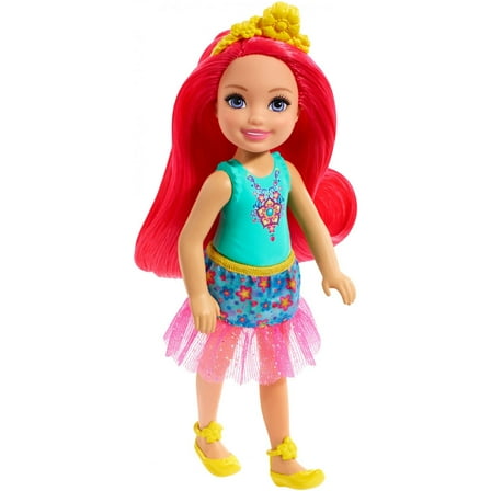 Barbie Dreamtopia Chelsea Sprite Doll, 7-Inch, With Pink Hair Wearing Fashion And Accessories