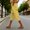 Yellow, variant on LEKODE Women's Linen Capri Pants Casual Straight Leg Drawstring Elastic Waist Cuffed Ankle Cropper Trousers with Pockets Blue L