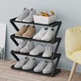 thumbnail image 4 of Yesbay Shoe Storage Rack 4 Tiers Stable Free Standing Large Capacity Z-shaped Home Dorm Entryway Shoe Organizer Shoe Shelf, 4 of 8