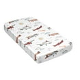 thumbnail image 3 of Sweet Jojo Designs Airplane Red and Blue Boy Satin Fitted Crib Sheet, 3 of 6