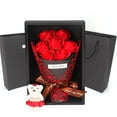 thumbnail image 2 of Caja de regalo con 7 rosas de jabón, ramo de oso de peluche, regalo de San Valentín para cumpleaños, fiesta y aniversario, 2 of 7
