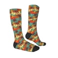 thumbnail image 3 of Daiia Sports Socks Colorful Hawaii Palms Printed Novelty Crew Socks for Men Women Knee High Socks Cotton Socks Soft & Breathable Support Unisex Socks, 3 of 9